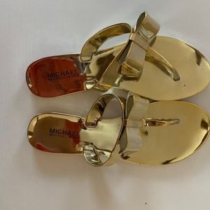 Michael Kors Gold Bow Sandals